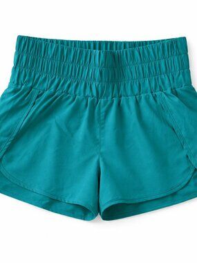 Teal Green Flowy Athletic Shorts Elastic Waist Lightweight Women’s L